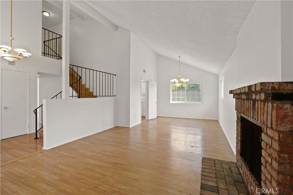 Chandelier, Fireplace, Interior, Wood Texture Flooring
