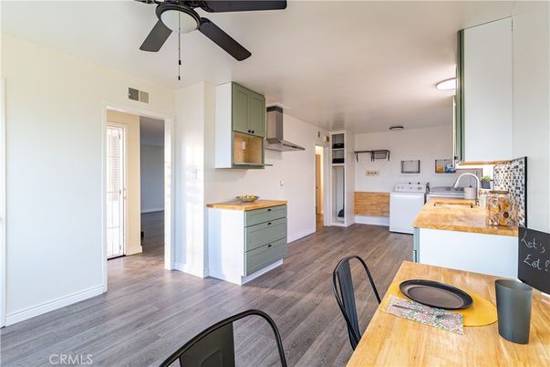 Interior, Kitchen, Wood Texture Flooring