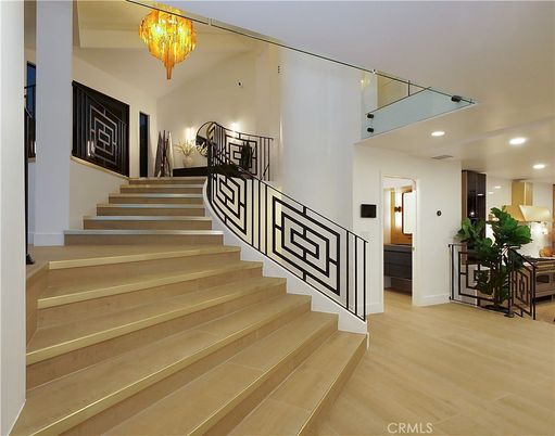 Chandelier, Interior, Recessed Lighting, Wood Texture Flooring