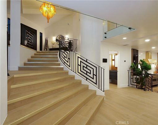 Chandelier, Interior, Recessed Lighting, Wood Texture Flooring