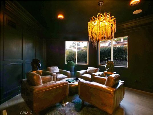 Chandelier, Interior, Living room, Recessed Lighting, Wood Texture Flooring