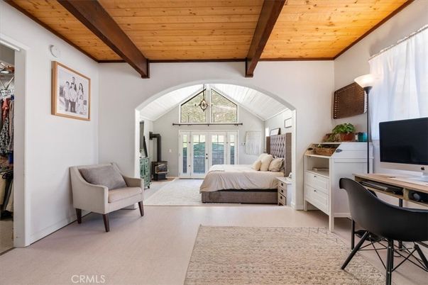 Bedroom, Interior, Wooden Beams, Wooden Ceilings