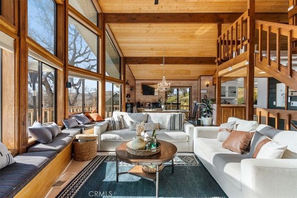 Chandelier, Dining room, Interior, Living room, Wooden Beams, Wooden Ceilings, Wooden Walls