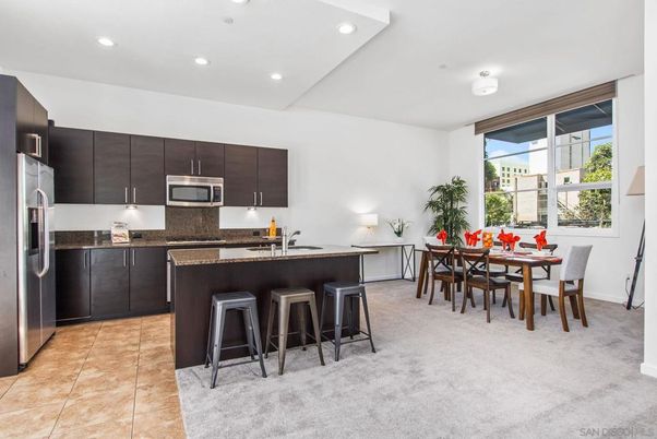 Dining room, Interior, Kitchen, Recessed Lighting, Stainless Steel Appliances