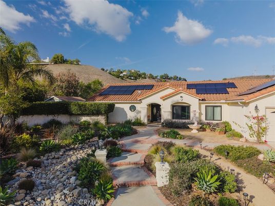 Backyard, Exterior, Facade, Solar Panels, Spanish Mediterranean