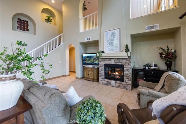 Fireplace, Interior, Living room, Recessed Lighting