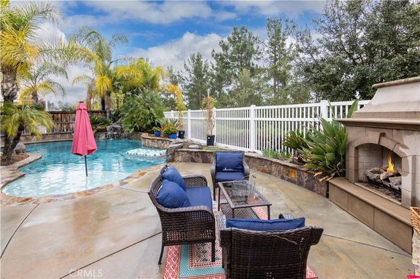 Exterior, Fireplace, Pool