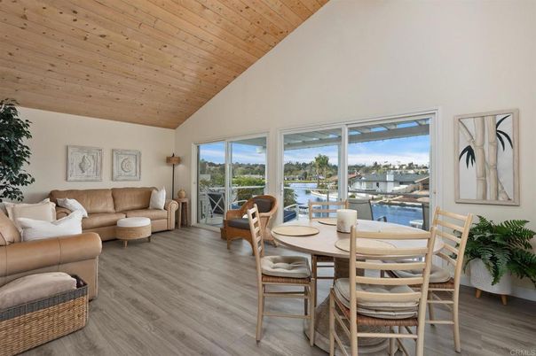Dining room, Interior, Living room, Water, Wooden Ceilings, Wood Texture Flooring