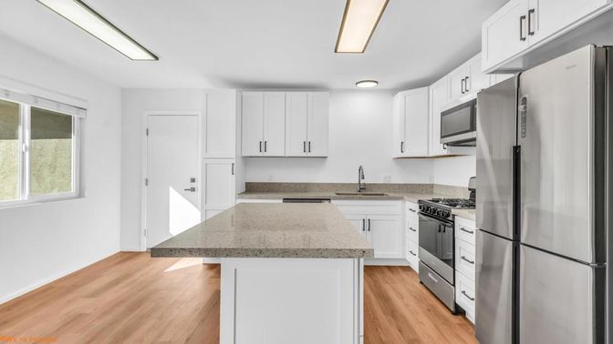 Interior, Kitchen, Wood Texture Flooring