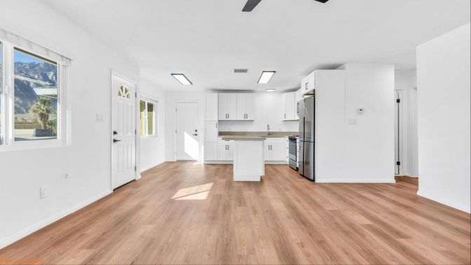 Interior, Kitchen, Wood Texture Flooring