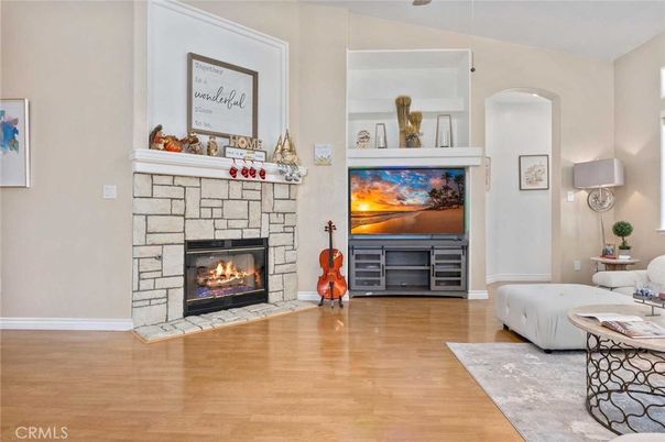 Fireplace, Interior, Wood Texture Flooring