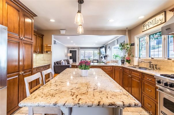 Interior, Kitchen, Living room, Pendant Lights, Recessed Lighting, Stainless Steel Appliances