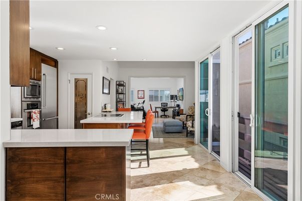 Dining room, Interior, Kitchen, Living room, Recessed Lighting, Stainless Steel Appliances