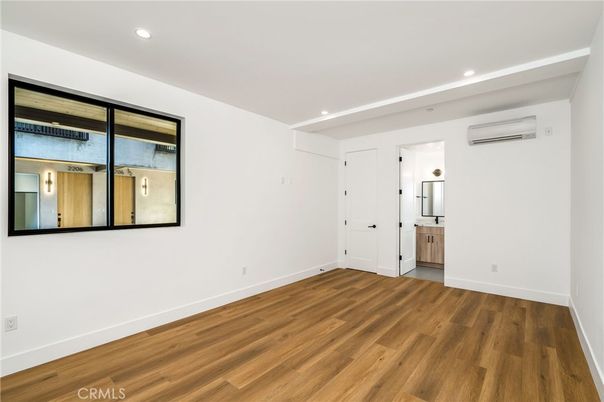 Bathroom, Empty room, Interior, Recessed Lighting, Wood Texture Flooring