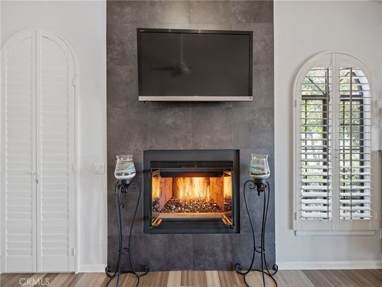 Fireplace, Interior, Wood Texture Flooring