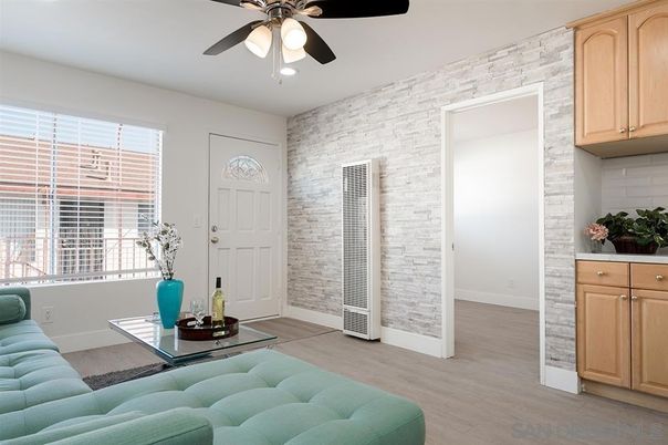 Interior, Stone Walls, Wood Texture Flooring