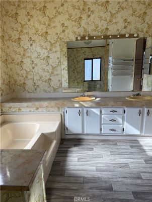 Bathroom, Dual Sink Vanities, Interior, Wood Texture Flooring