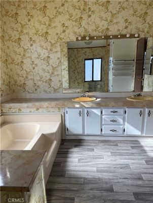 Bathroom, Dual Sink Vanities, Interior, Wood Texture Flooring
