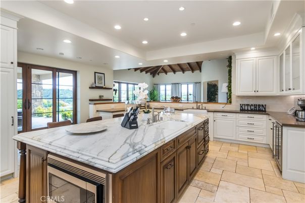 Interior, Kitchen, Recessed Lighting, Stainless Steel Appliances, Wooden Beams