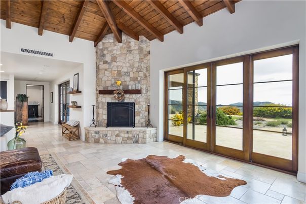 Fireplace, Interior, Stone Walls, Wooden Beams, Wooden Ceilings
