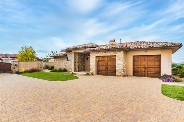 Attached, Backyard, Exterior, Facade, Mediterranean