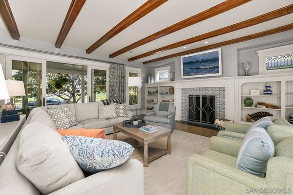 Fireplace, Interior, Living room, Recessed Lighting, Wooden Beams, Wood Texture Flooring