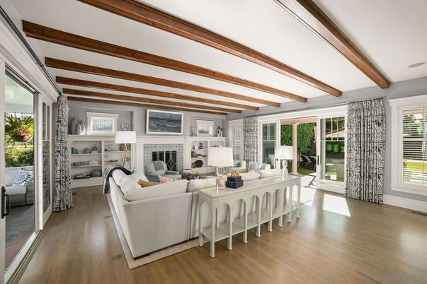 Fireplace, Interior, Living room, Wooden Beams, Wood Texture Flooring