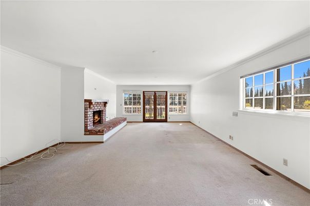 Empty room, Fireplace, Interior