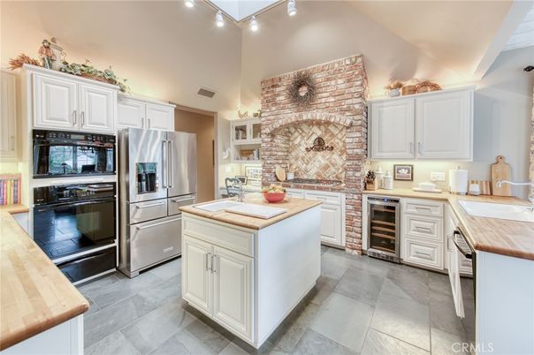 Interior, Kitchen, Stainless Steel Appliances, Stone Walls