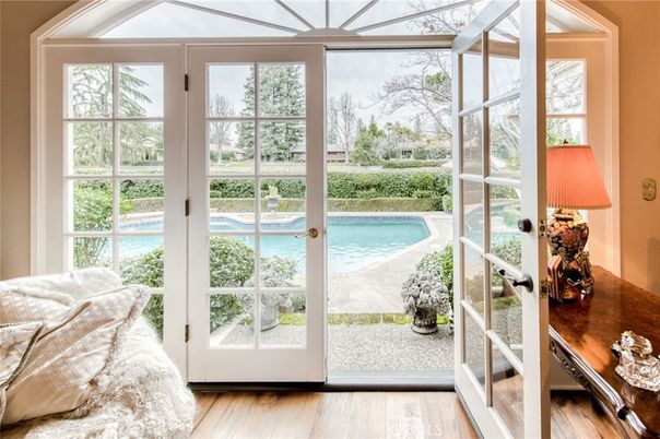 Interior, Pool, Sun Room, Wood Texture Flooring