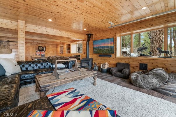 Fireplace, Interior, Living room, Recessed Lighting, Wooden Ceilings, Wood Texture Flooring, Wooden Walls