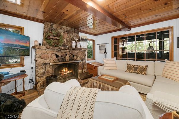 Fireplace, Interior, Living room, Stone Walls, Wooden Beams, Wooden Ceilings, Wood Texture Flooring