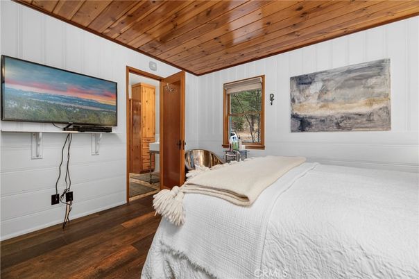 Bedroom, Interior, Wooden Ceilings, Wood Texture Flooring