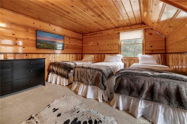 Bedroom, Interior, Wooden Ceilings, Wooden Walls