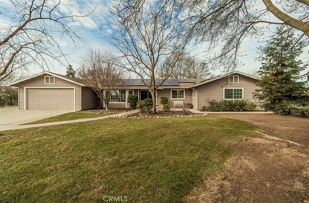 Attached, Backyard, Detached Garage, Exterior, Facade, Solar Panels, Ranch