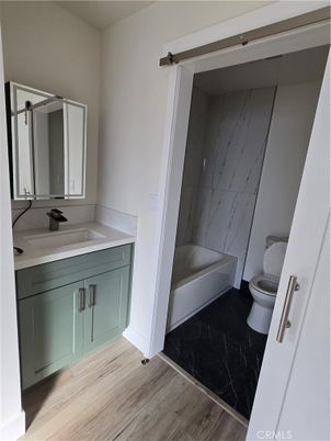 Bathroom, Interior, Marble, Marble Walls, Wood Texture Flooring