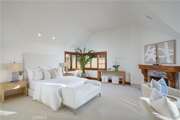 Bedroom, Fireplace, Interior, Recessed Lighting