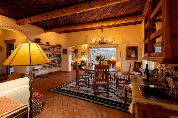 Chandelier, Dining room, Interior, Wooden Beams, Wooden Ceilings, Wood Texture Flooring