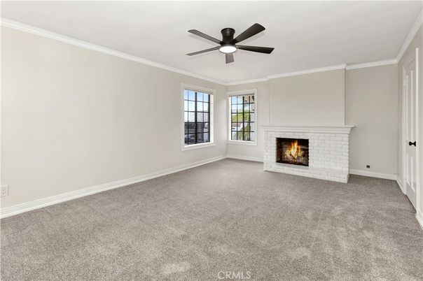Empty room, Fireplace, Interior