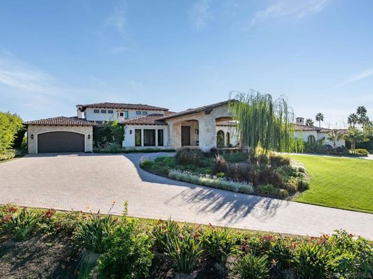 Attached, Backyard, Exterior, Facade, Mediterranean