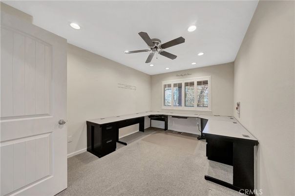 Home Office, Interior, Recessed Lighting