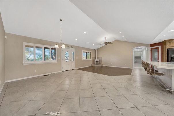 Empty room, Interior, Kitchen, Pendant Lights, Recessed Lighting