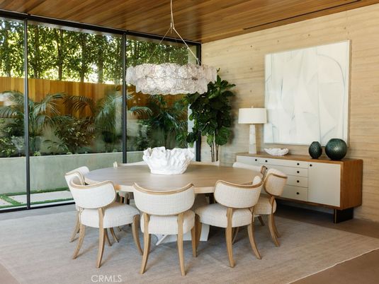 Dining room, Interior, Pendant Lights, Wooden Ceilings, Wooden Walls