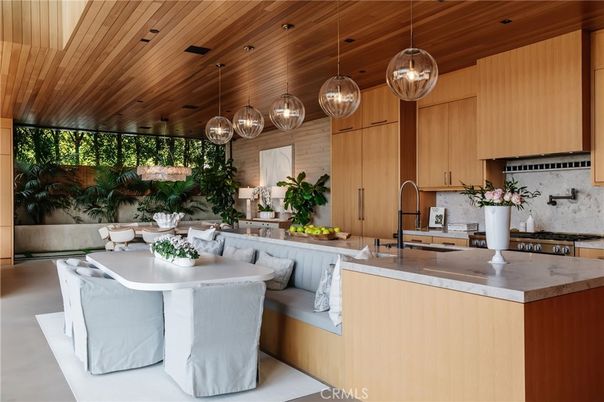 Interior, Kitchen, Pendant Lights, Recessed Lighting, Wooden Ceilings