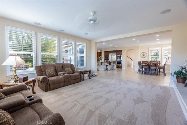 Dining room, Interior, Kitchen, Living room, Recessed Lighting, Stainless Steel Appliances