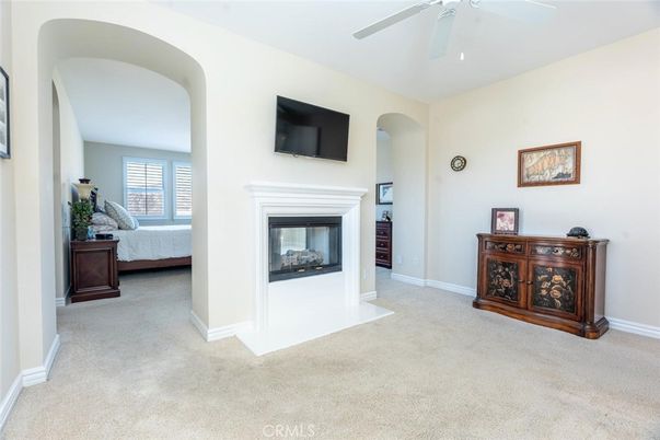Bedroom, Fireplace, Interior