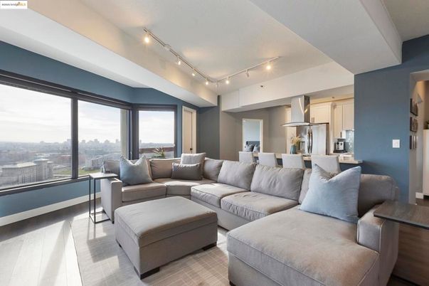 Interior, Kitchen, Living room, Stainless Steel Appliances, Wood Texture Flooring