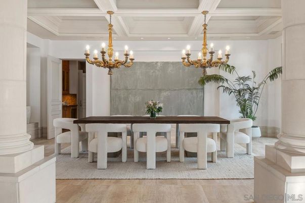 Chandelier, Dining room, Interior, Recessed Lighting