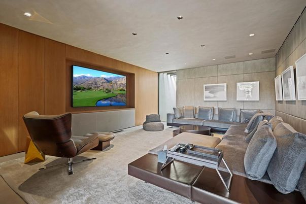 Interior, Living room, Recessed Lighting, Wooden Walls