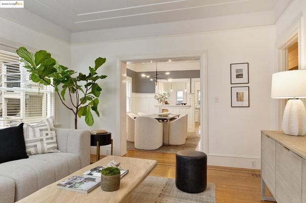 Dining room, Interior, Living room, Pendant Lights, Wood Texture Flooring